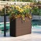 Mixed Brown PE Rattan Raised Garden Bed with Metal Frame and Liner for Indoor and Outdoor Use 32 Inch